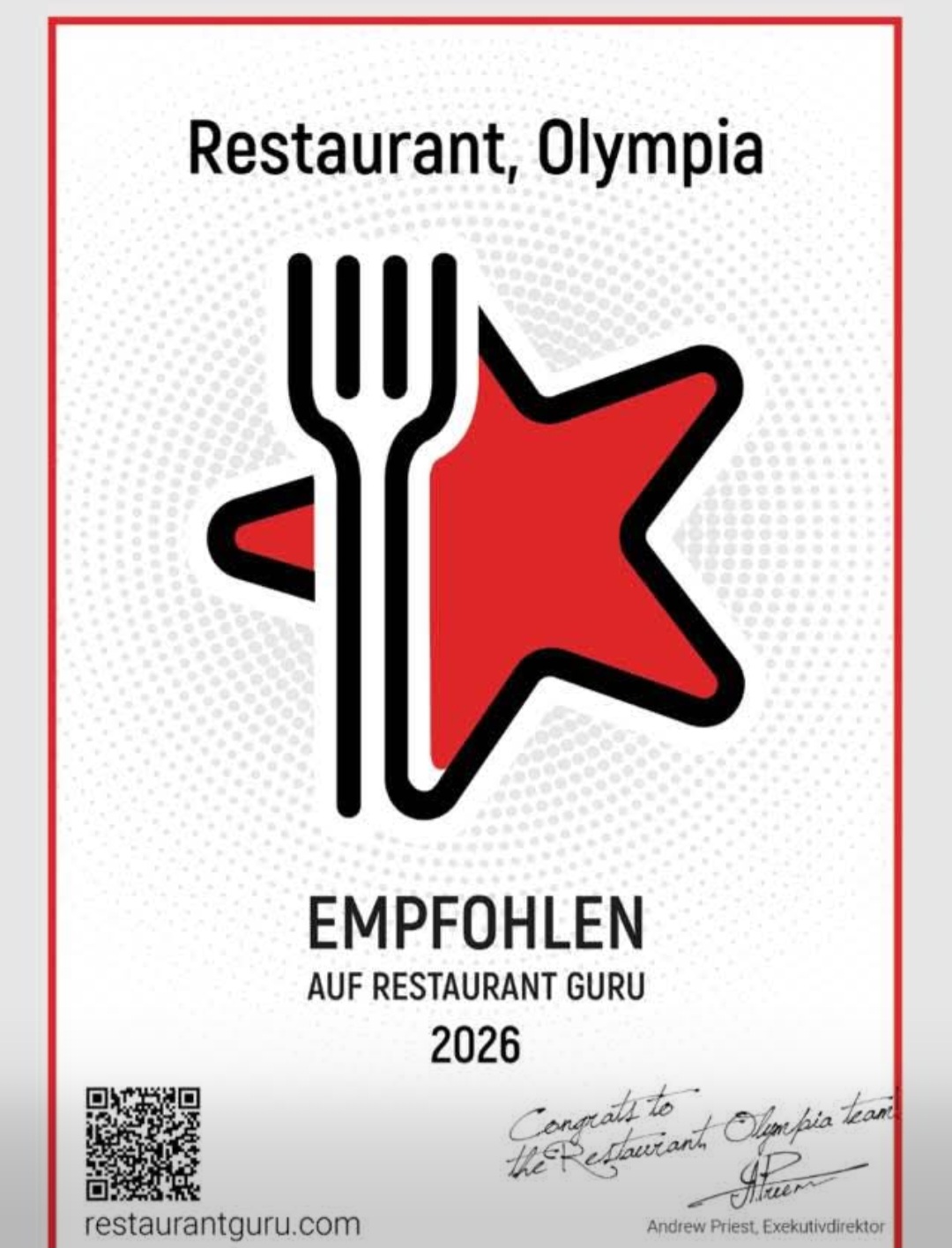 Restaurant Guru Zertifikat 2026
